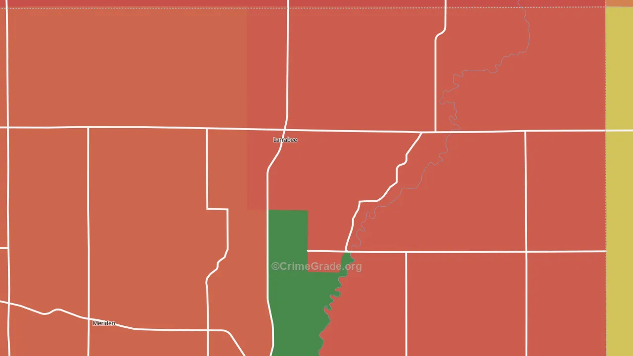 Larrabee, IA Map of Murder Rates