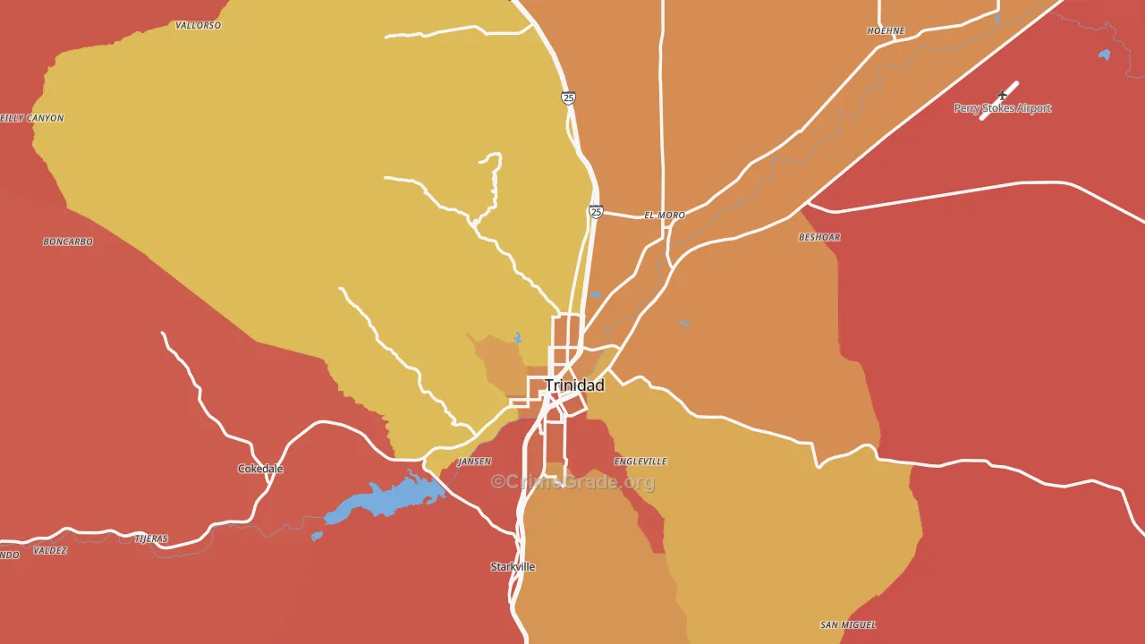 Las Animas County, CO Map of Murder Rates