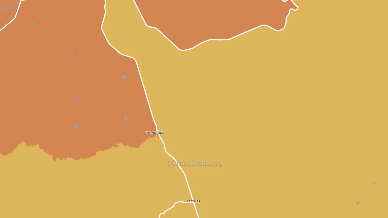 Las Nutrias, NM Map of Murder Rates