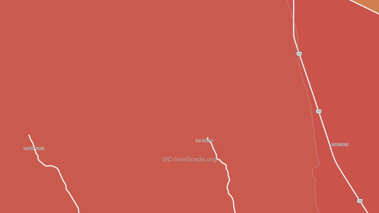 Las Tablas, NM Map of Murder Rates