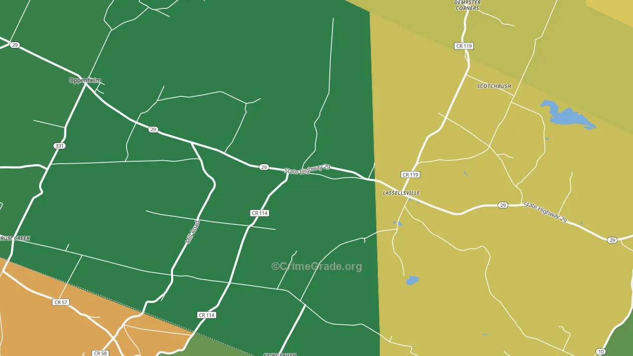 Lassellsville, NY Map of Murder Rates