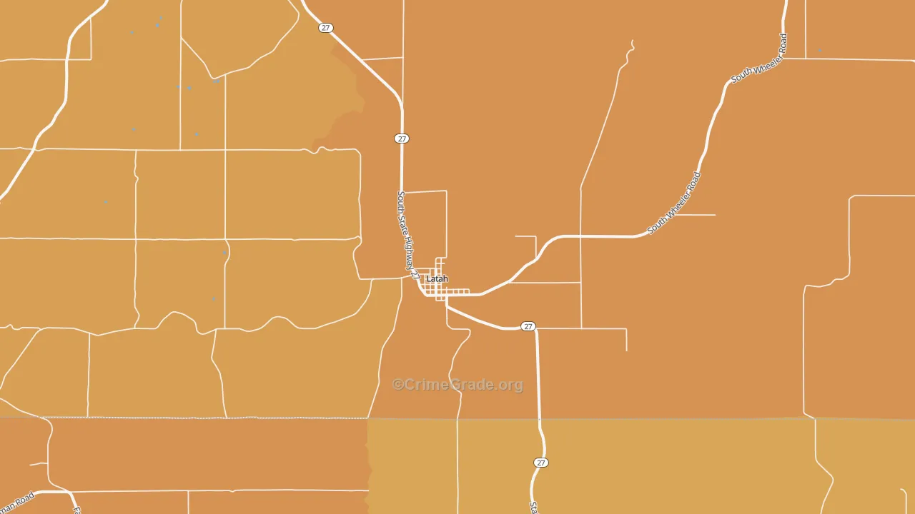 Latah, WA Map of Murder Rates