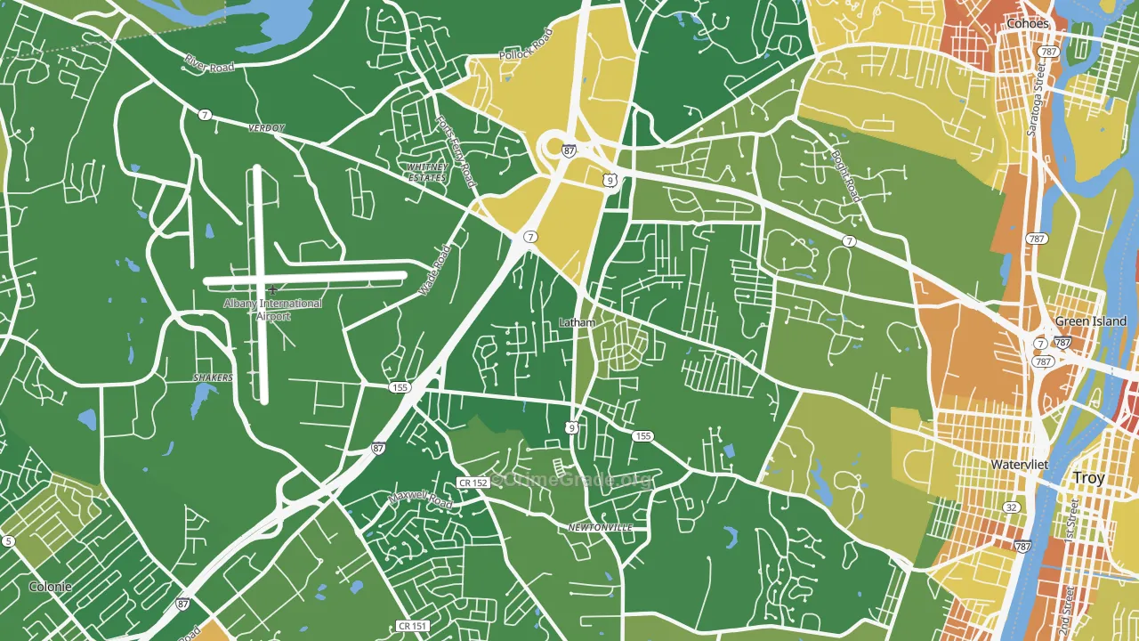Latham, NY Map of Murder Rates