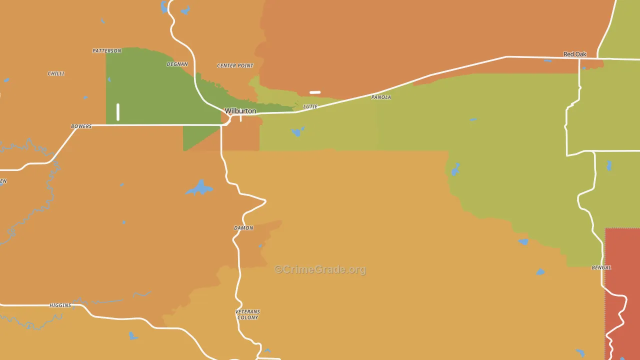 Latimer County, OK Map of Murder Rates