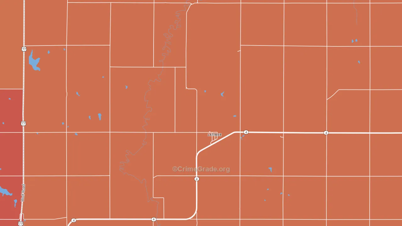 Latimer, KS Map of Murder Rates