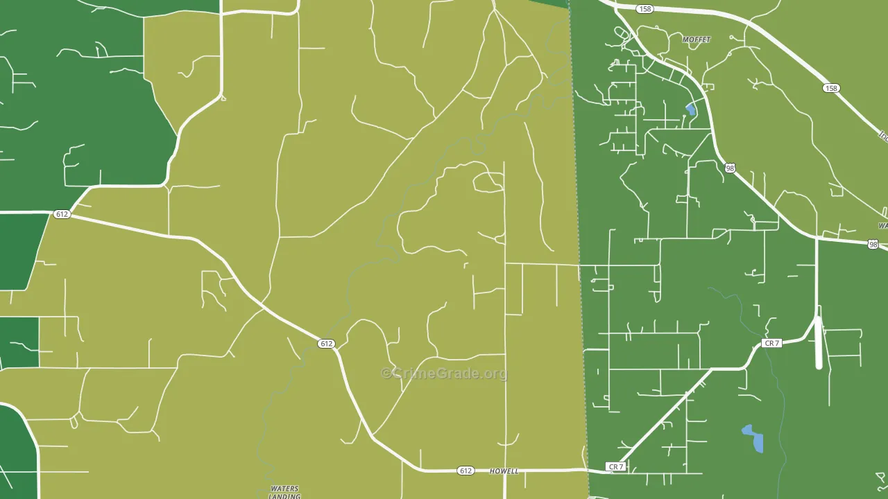 Latonia, MS Map of Murder Rates