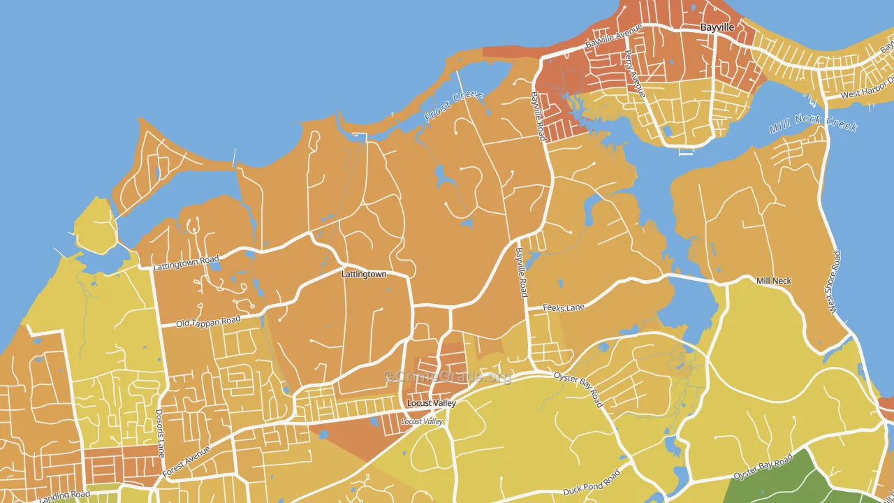 Lattingtown, NY Map of Murder Rates