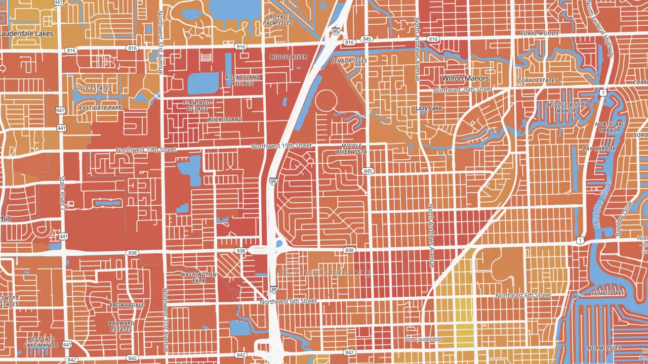 Lauderdale Manors, Fort Lauderdale, FL Map of Murder Rates