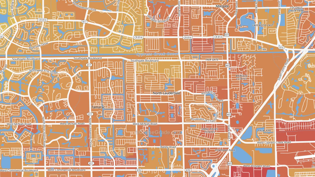 Lauderdale North Park, North Lauderdale, FL Map of Murder Rates