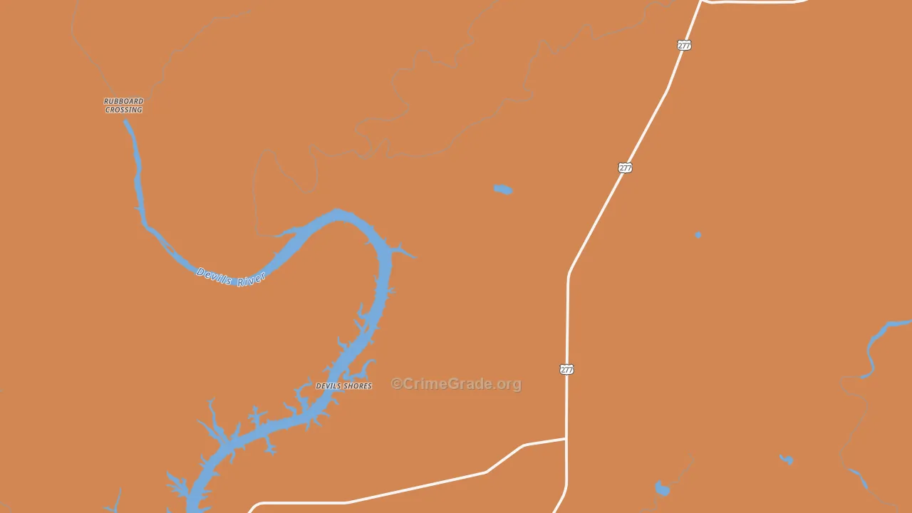 Laughlin Air Force Base, TX Map of Murder Rates