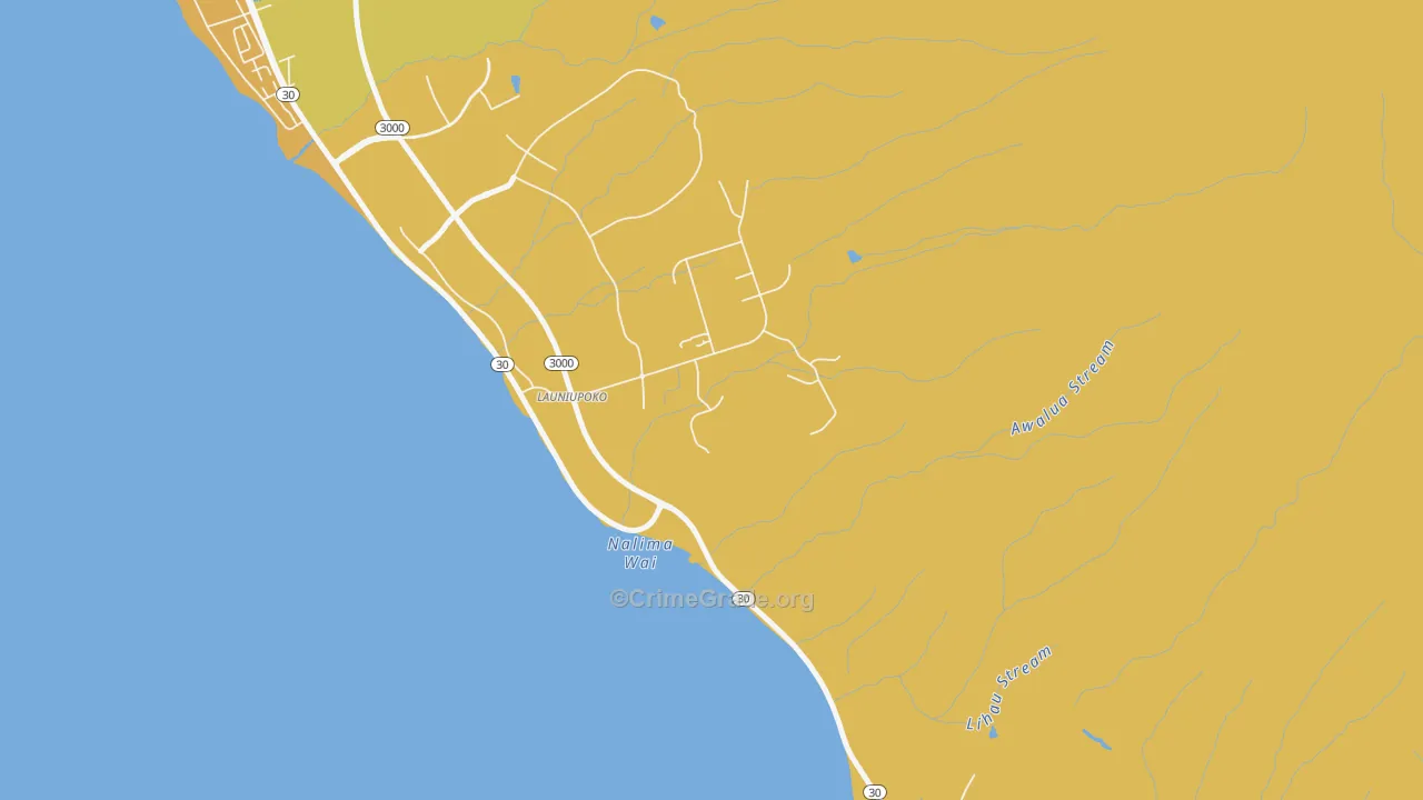 Launiupoko, HI Map of Murder Rates