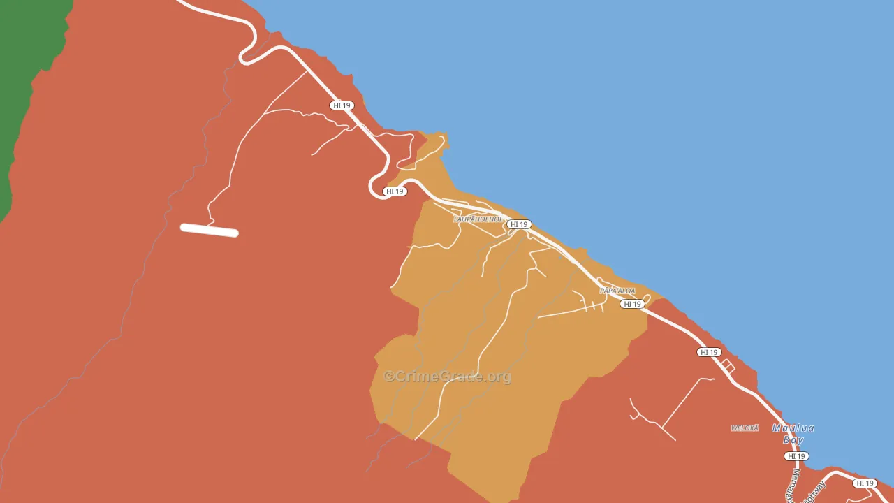 Laupahoehoe, HI Map of Murder Rates