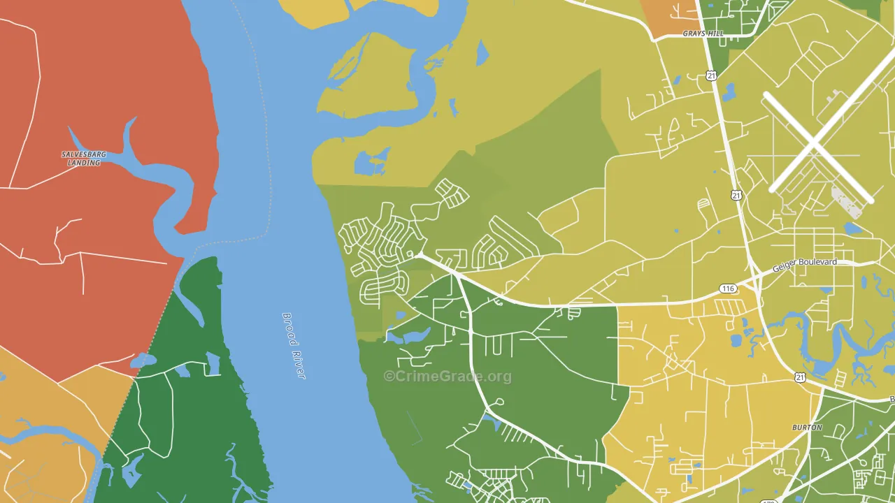 Laurel Bay, SC Map of Murder Rates
