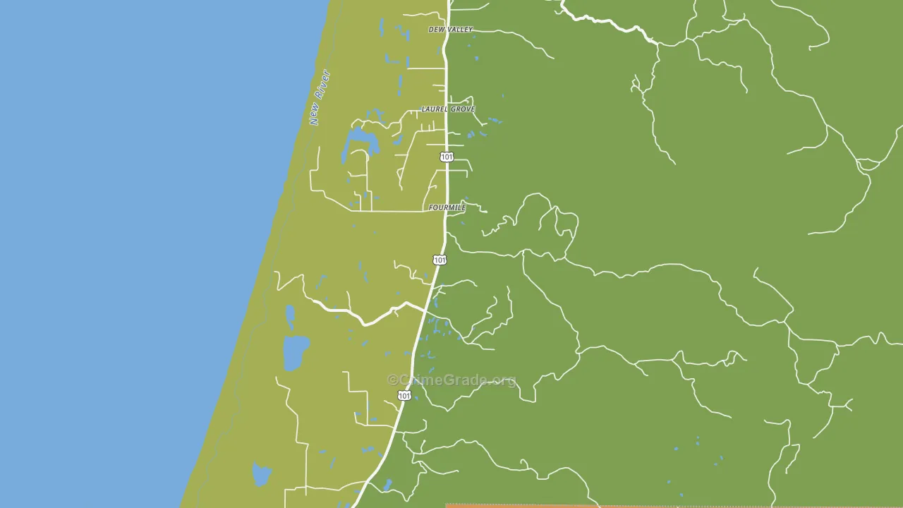 Laurel Grove, OR Map of Murder Rates
