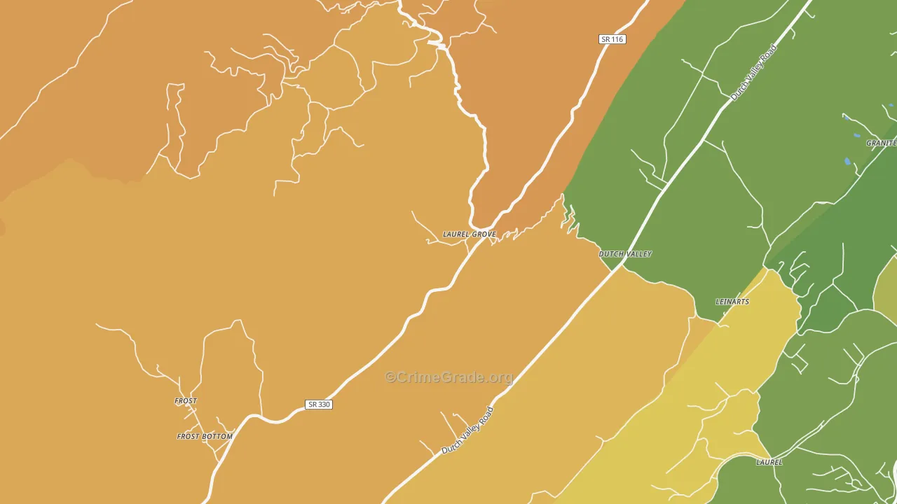 Laurel Grove, TN Map of Murder Rates