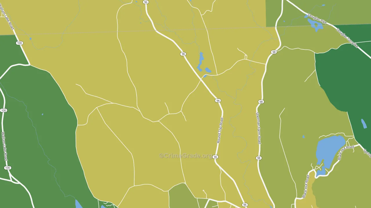 Laurel Hill, RI Map of Murder Rates
