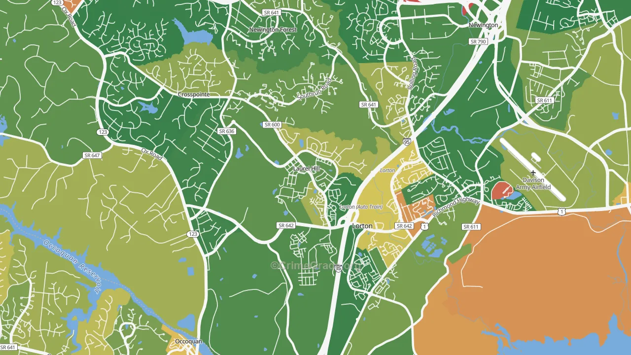 Laurel Hill, VA Map of Murder Rates