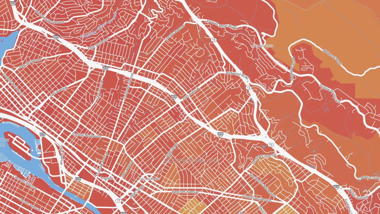 Laurel, Oakland, CA Map of Murder Rates
