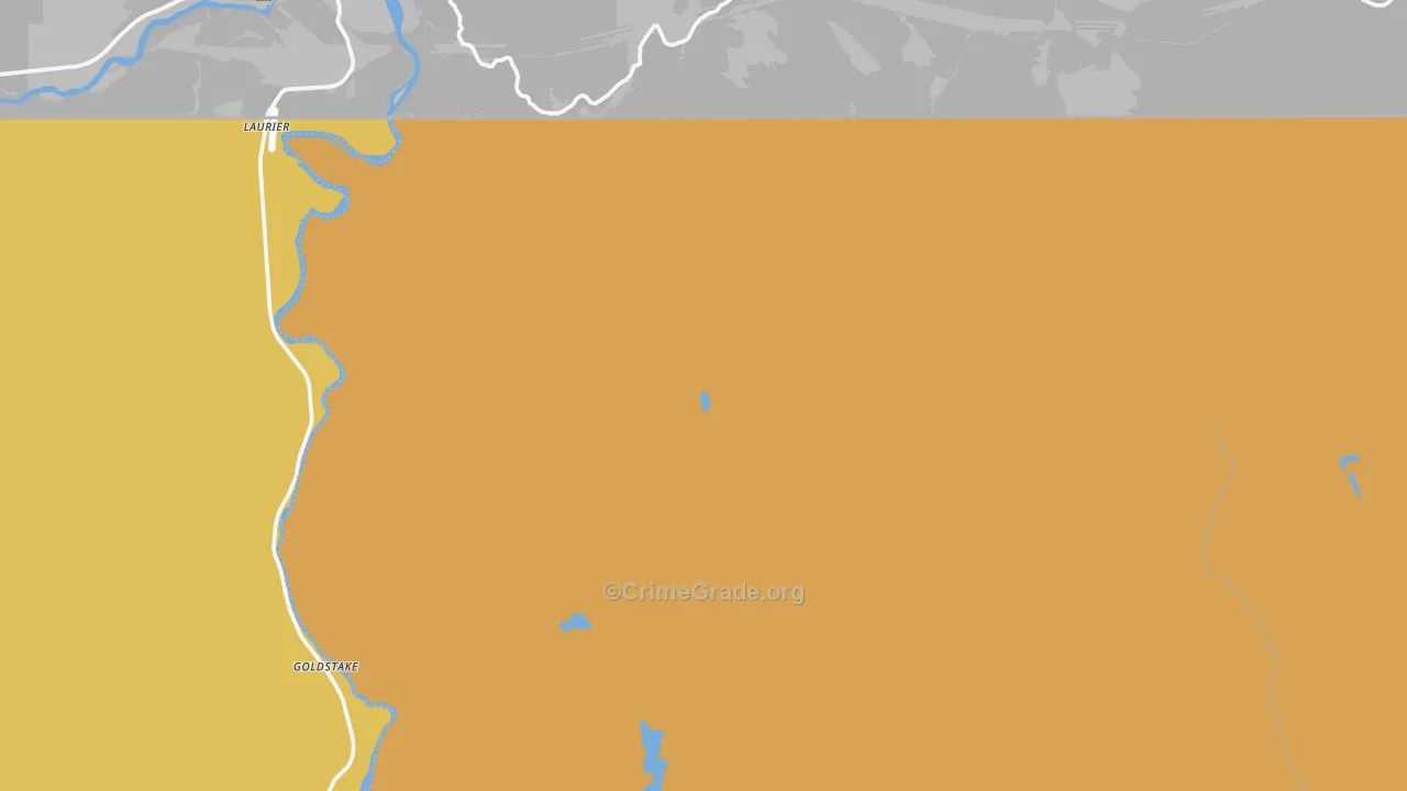 Laurier, WA Map of Murder Rates
