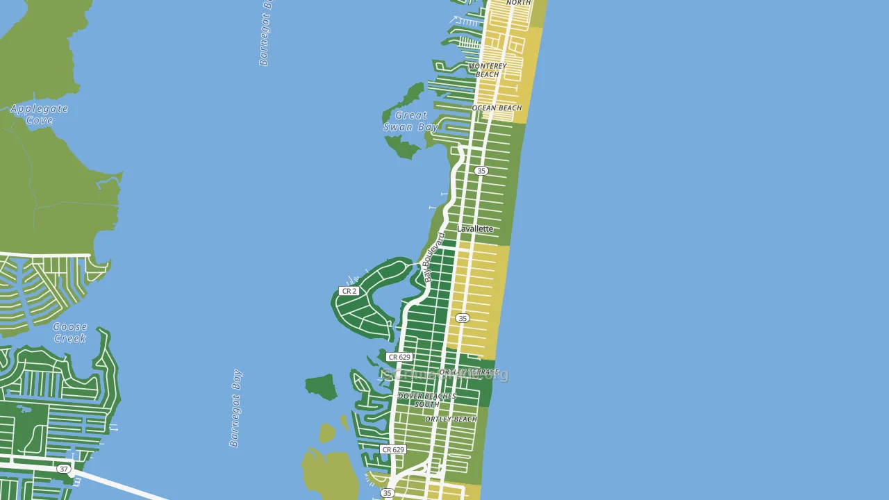 Lavallette, NJ Map of Murder Rates