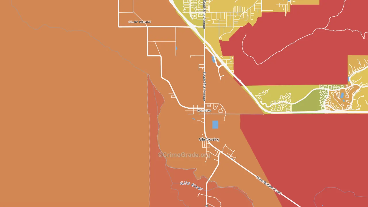 Laveen Village, AZ Map of Murder Rates
