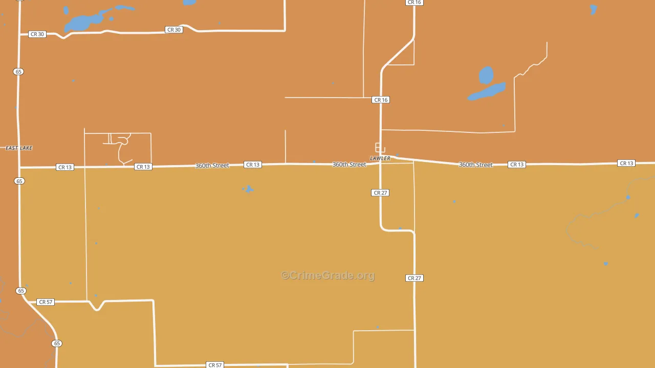 Lawler, MN Map of Murder Rates
