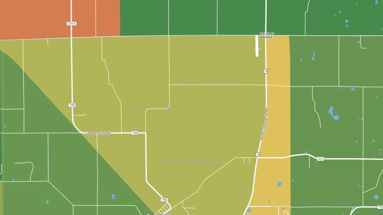 Lawrence, IL Map of Murder Rates
