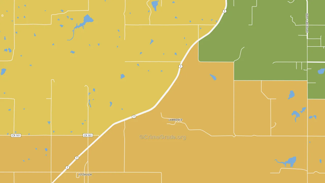 Lawrence, OK Map of Murder Rates
