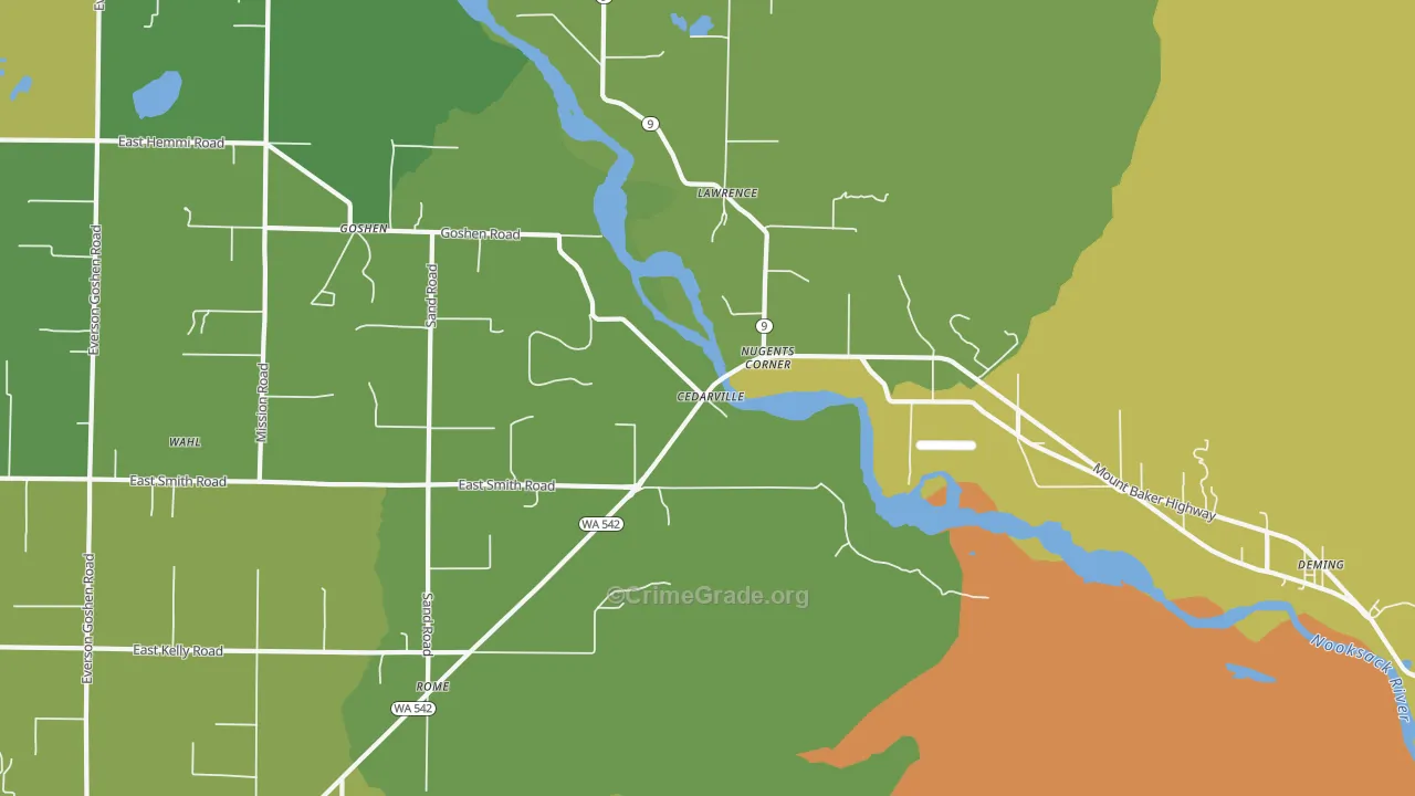 Lawrence, WA Map of Murder Rates