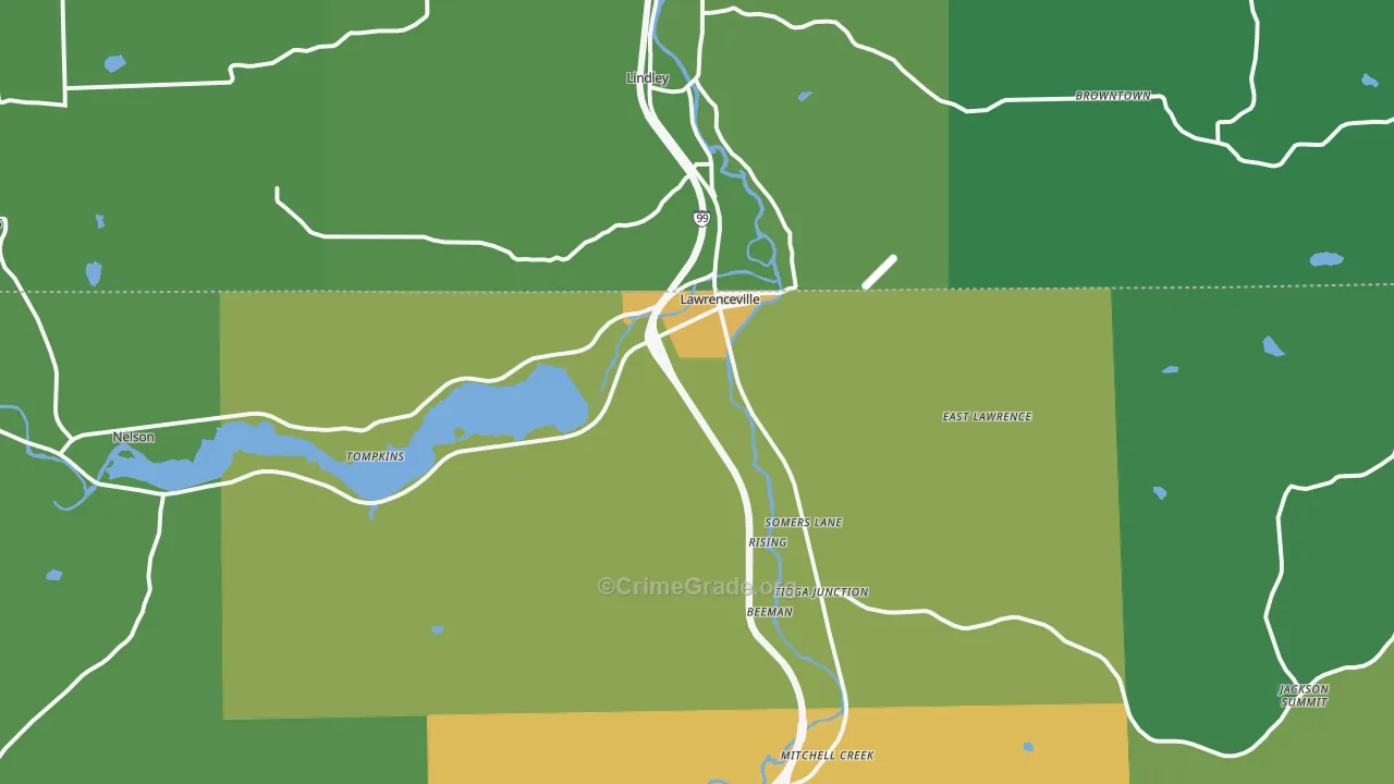 Lawrenceville, PA Map of Murder Rates