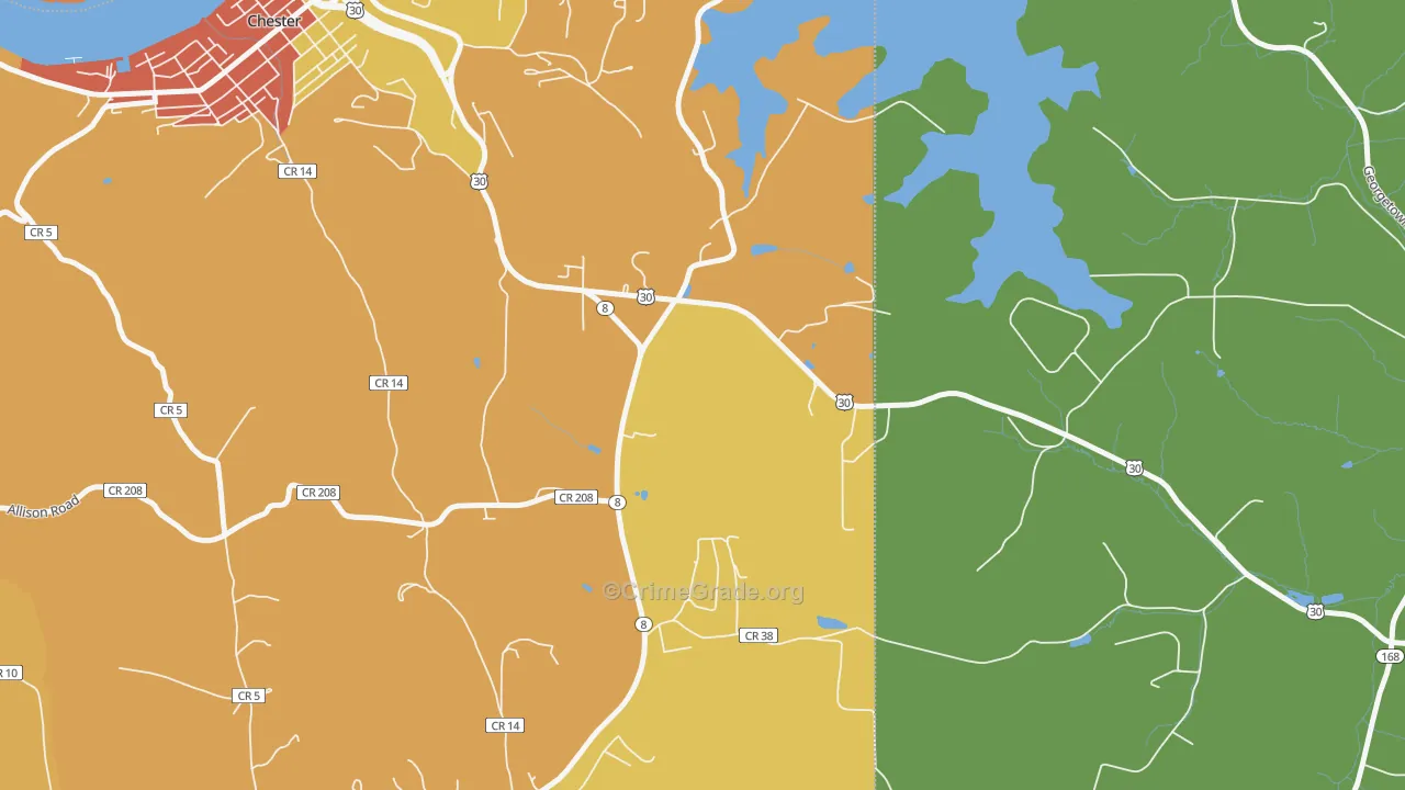 Lawrenceville, WV Map of Murder Rates