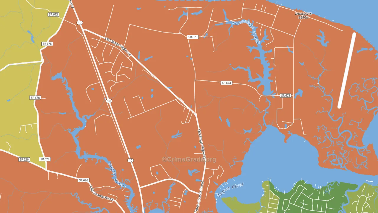 Lawson, VA Map of Murder Rates