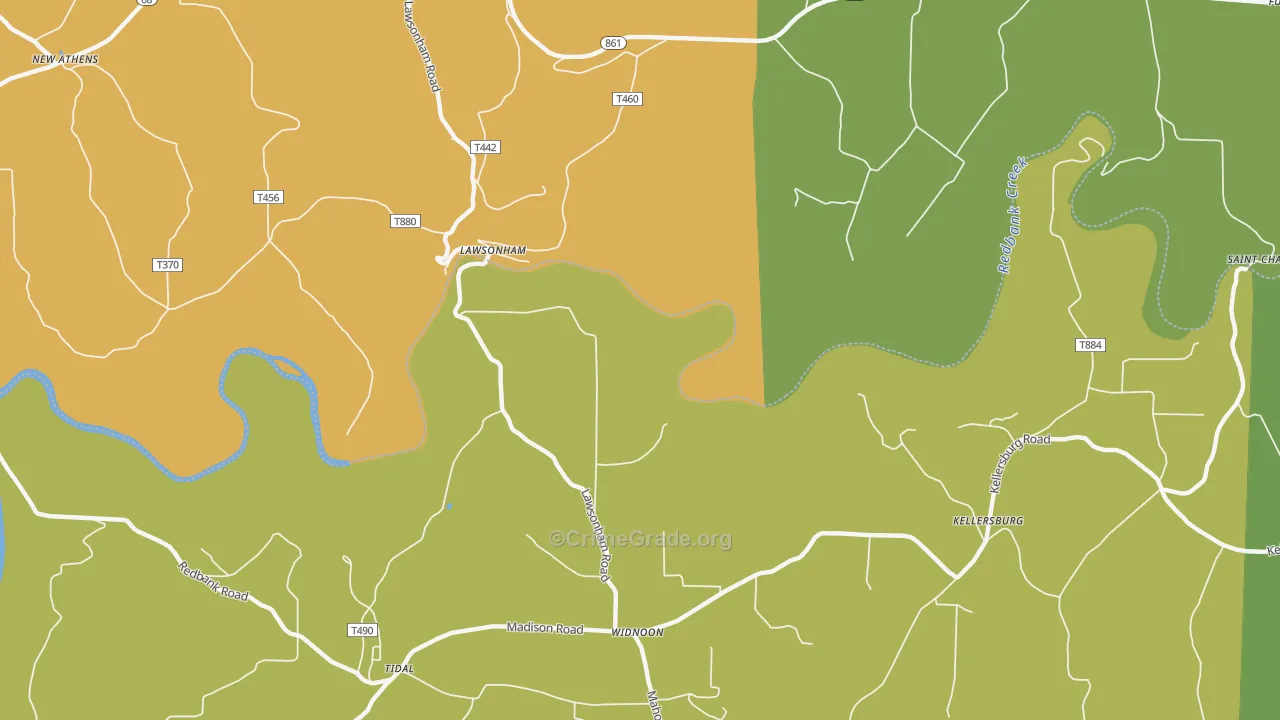 Lawsonham, PA Map of Murder Rates