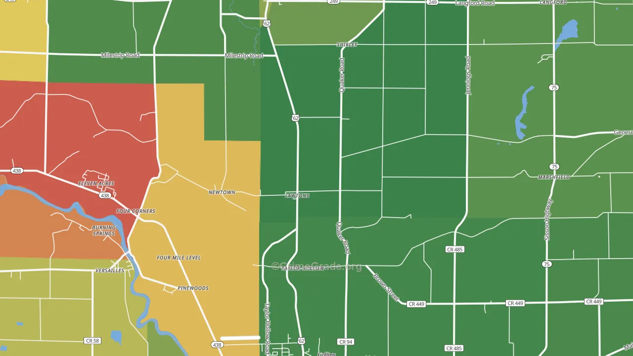 Lawtons, NY Map of Murder Rates