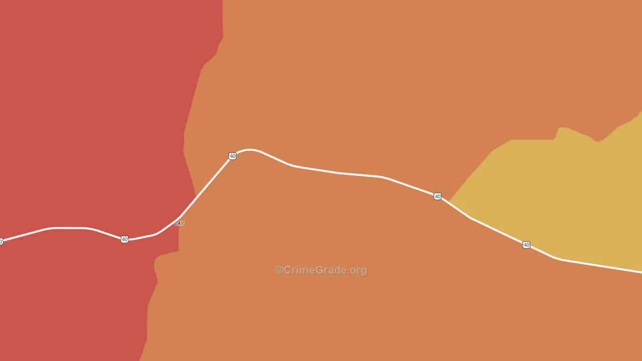 Lay, CO Map of Murder Rates