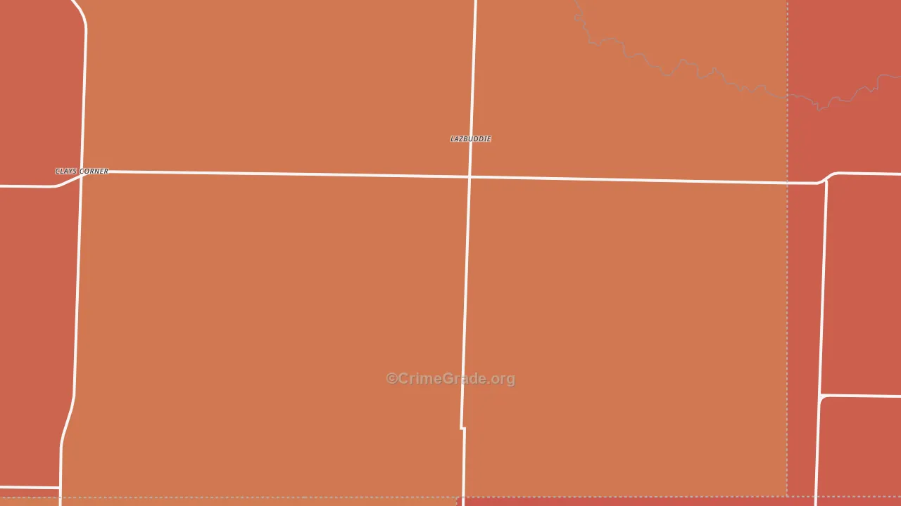 Lazbuddie, TX Map of Murder Rates