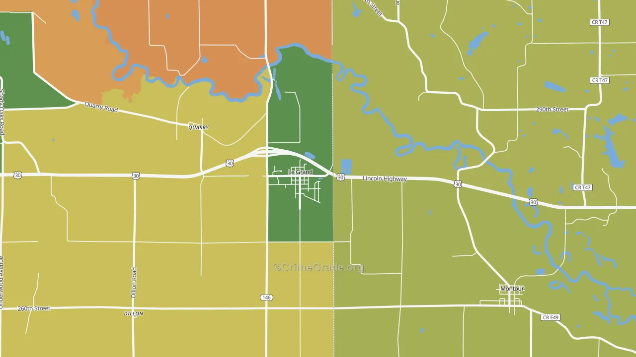 Le Grand, IA Map of Murder Rates