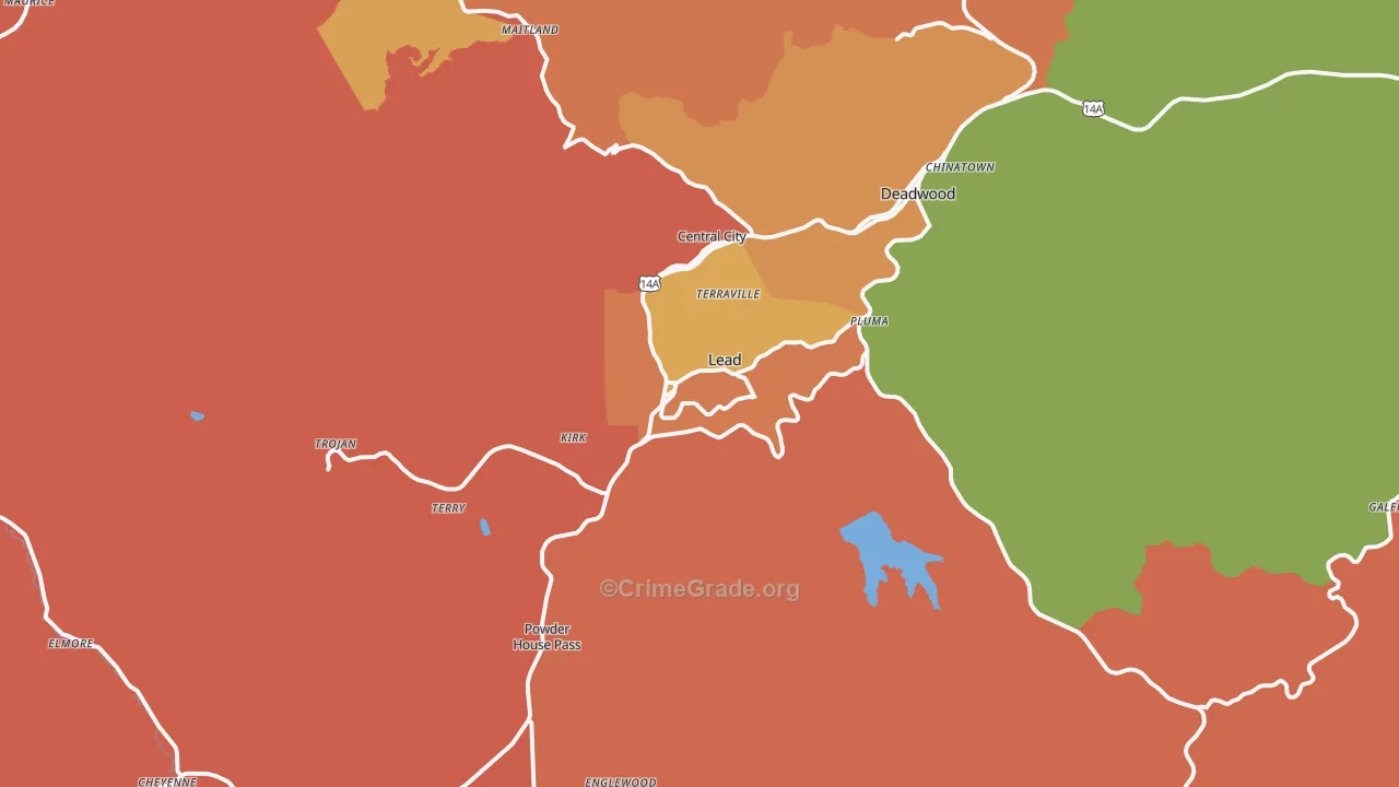 Lead, SD Map of Murder Rates