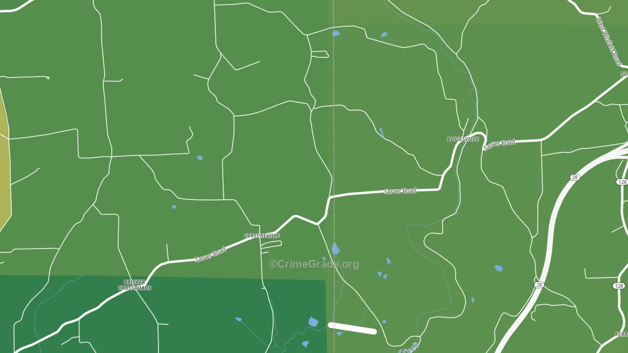 Leasuresville, PA Map of Murder Rates
