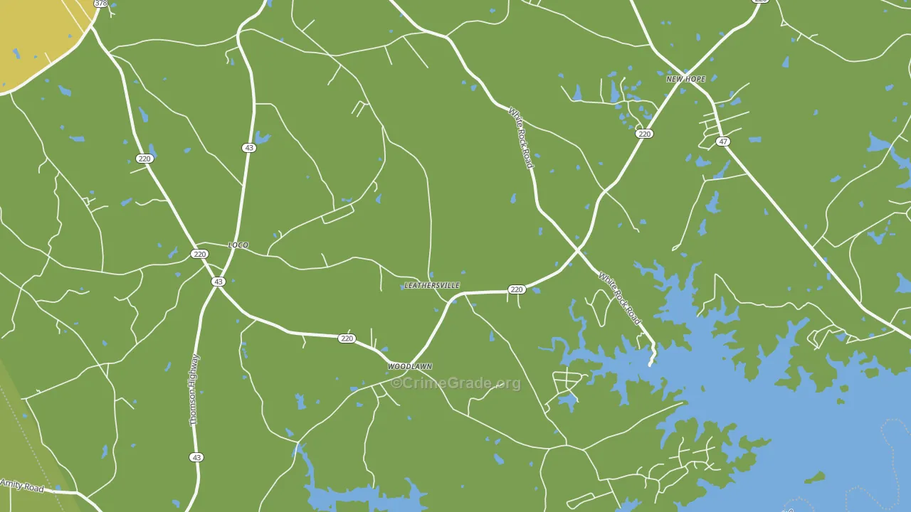 Leathersville, GA Map of Murder Rates