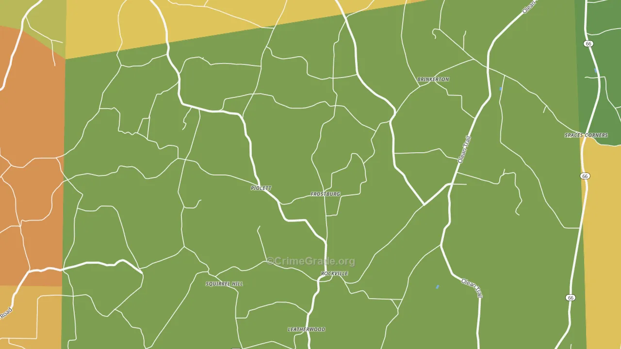 Leatherwood, PA Map of Murder Rates