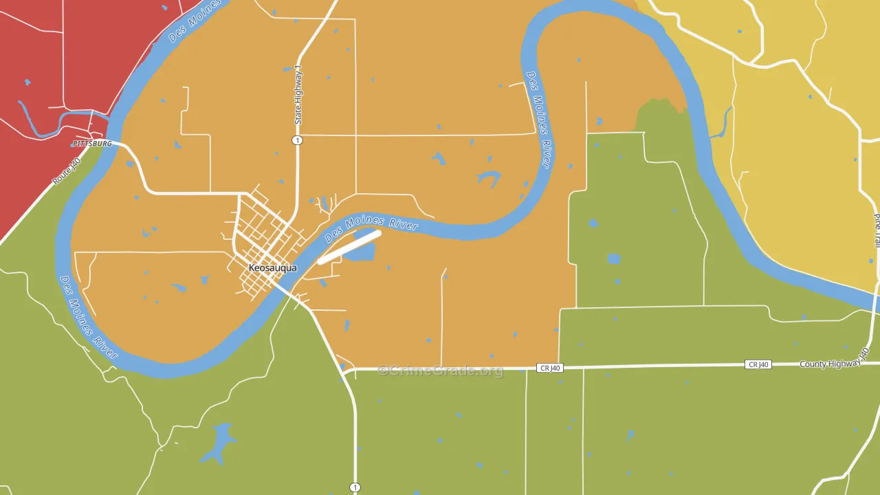 Lebanon, IA Map of Murder Rates
