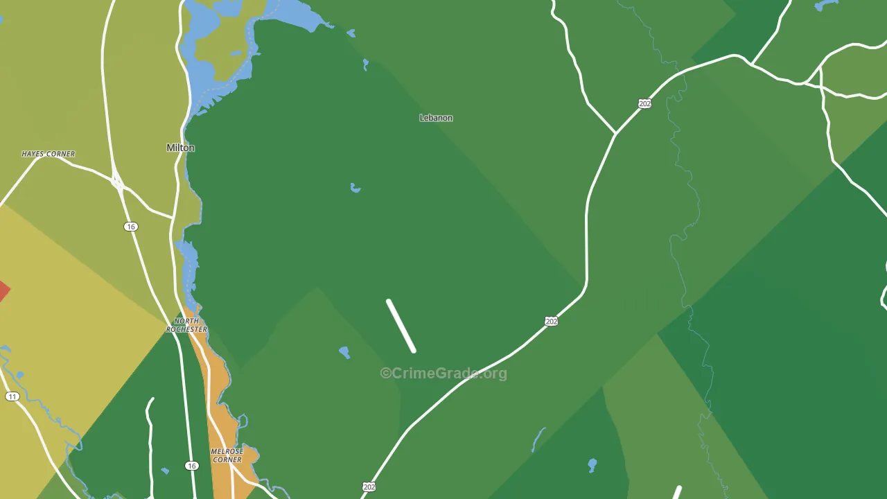Lebanon, ME Map of Murder Rates