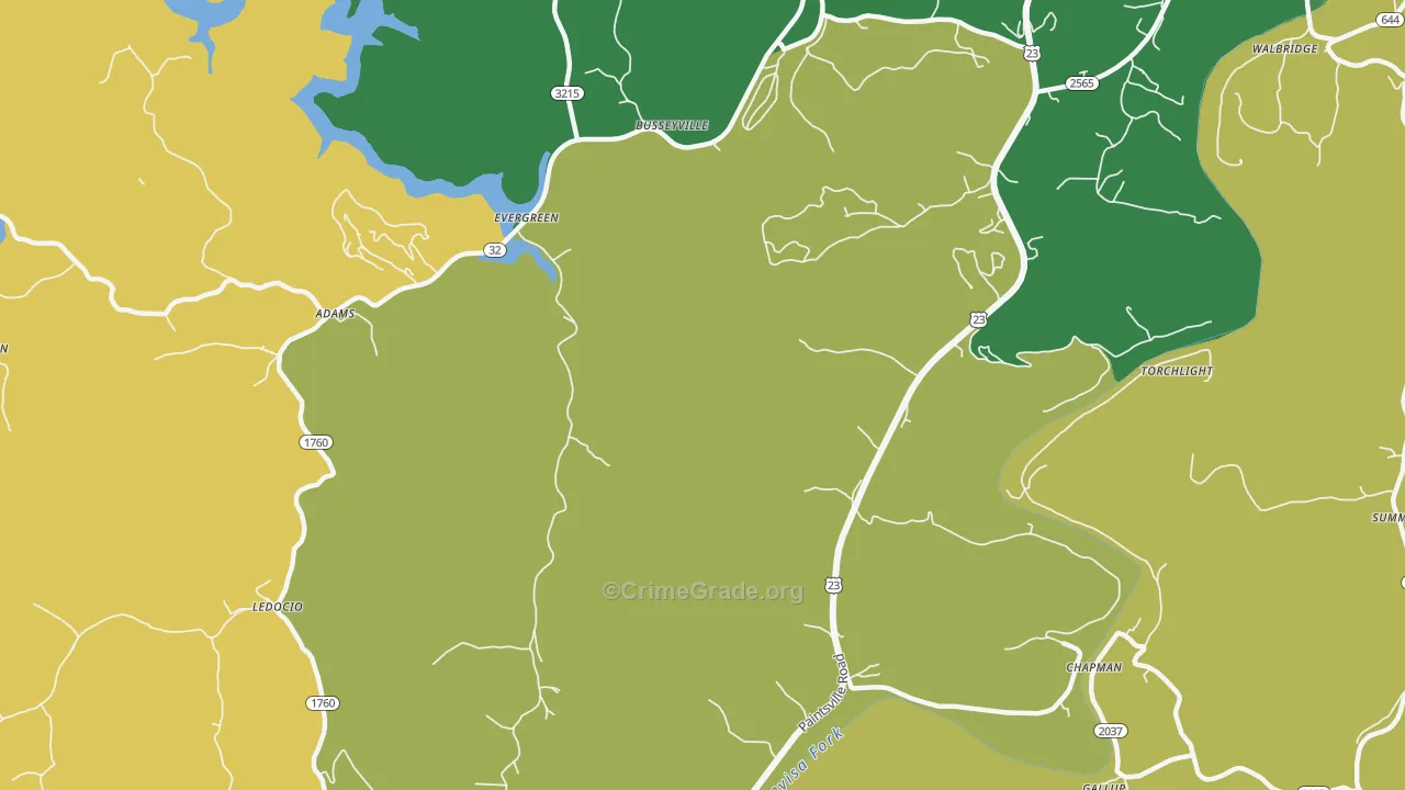 Ledocio, KY Map of Murder Rates