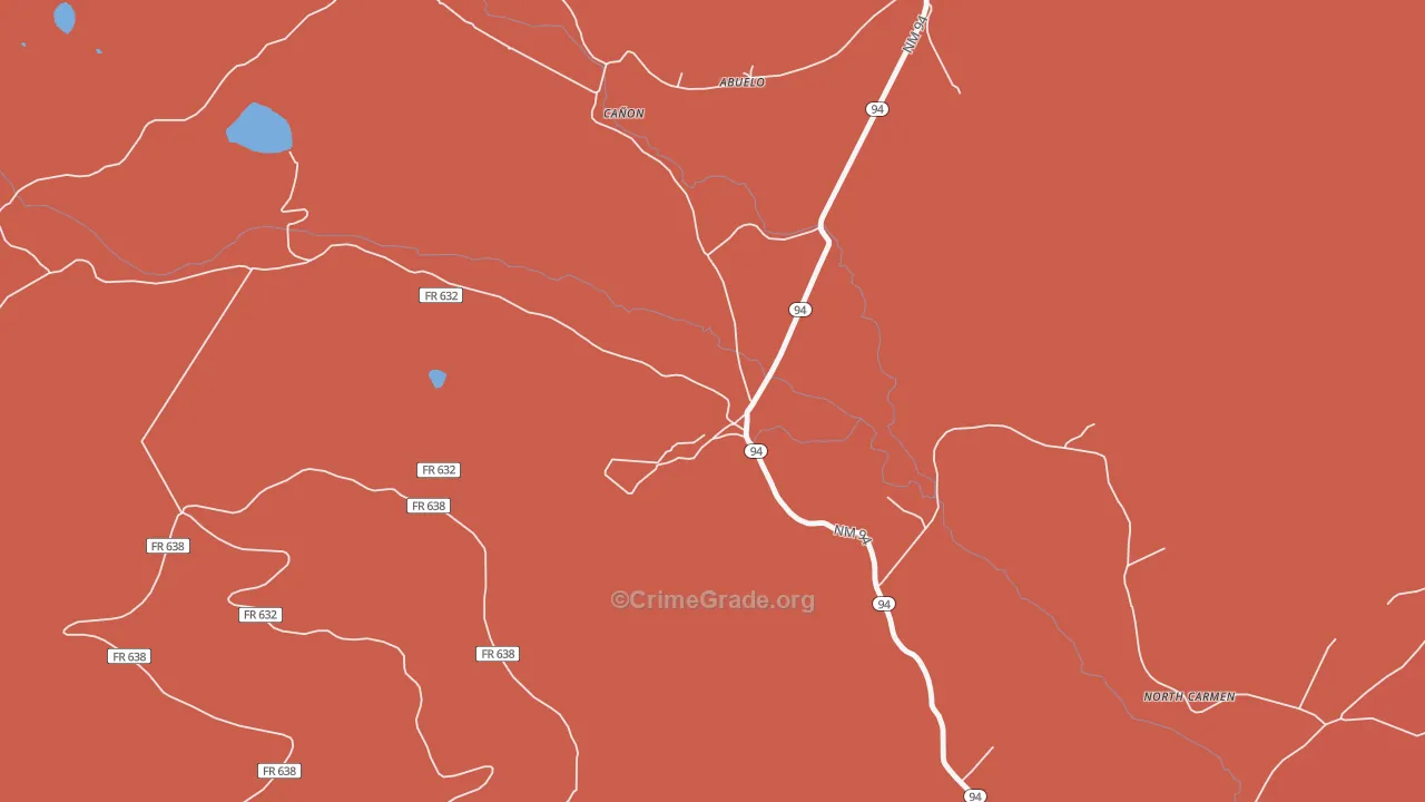 Ledoux, NM Map of Murder Rates