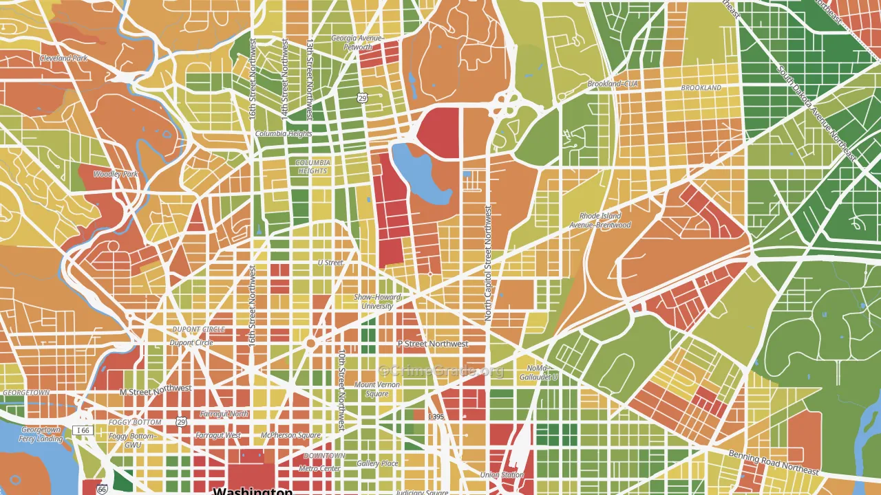 Ledroit Park, Washington, DC Map of Murder Rates