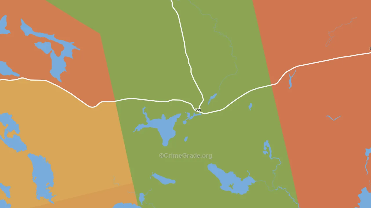 Lee, ME Map of Murder Rates