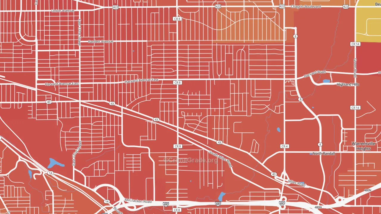 Lee-Miles, Cleveland, OH Map of Murder Rates