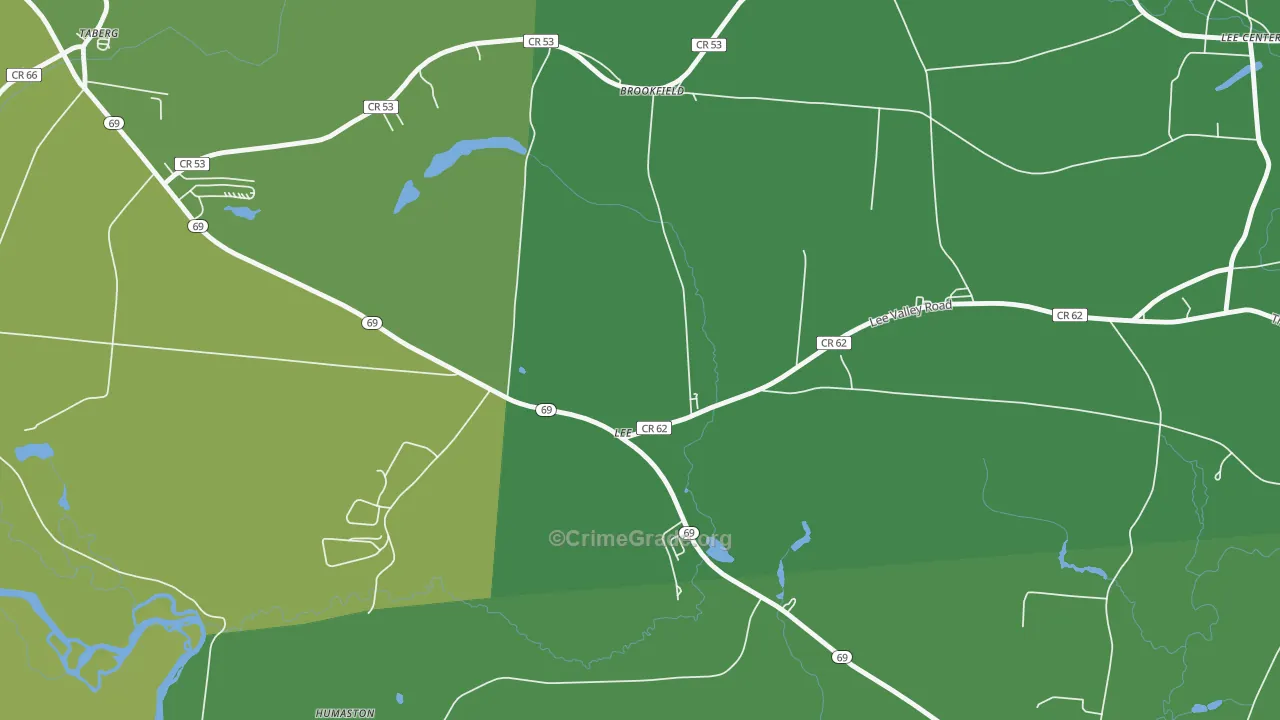 Lee, NY Map of Murder Rates