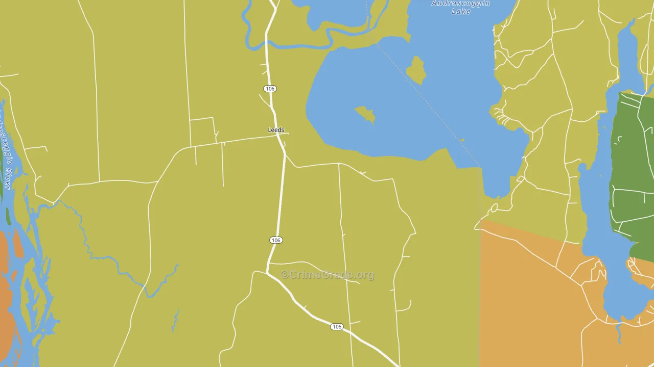Leeds Junction, ME Map of Murder Rates
